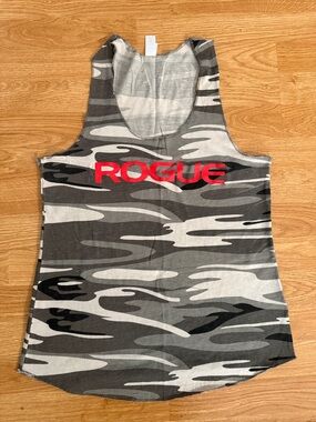 Rogue Women's Gray Camo Tank with Red Logo
